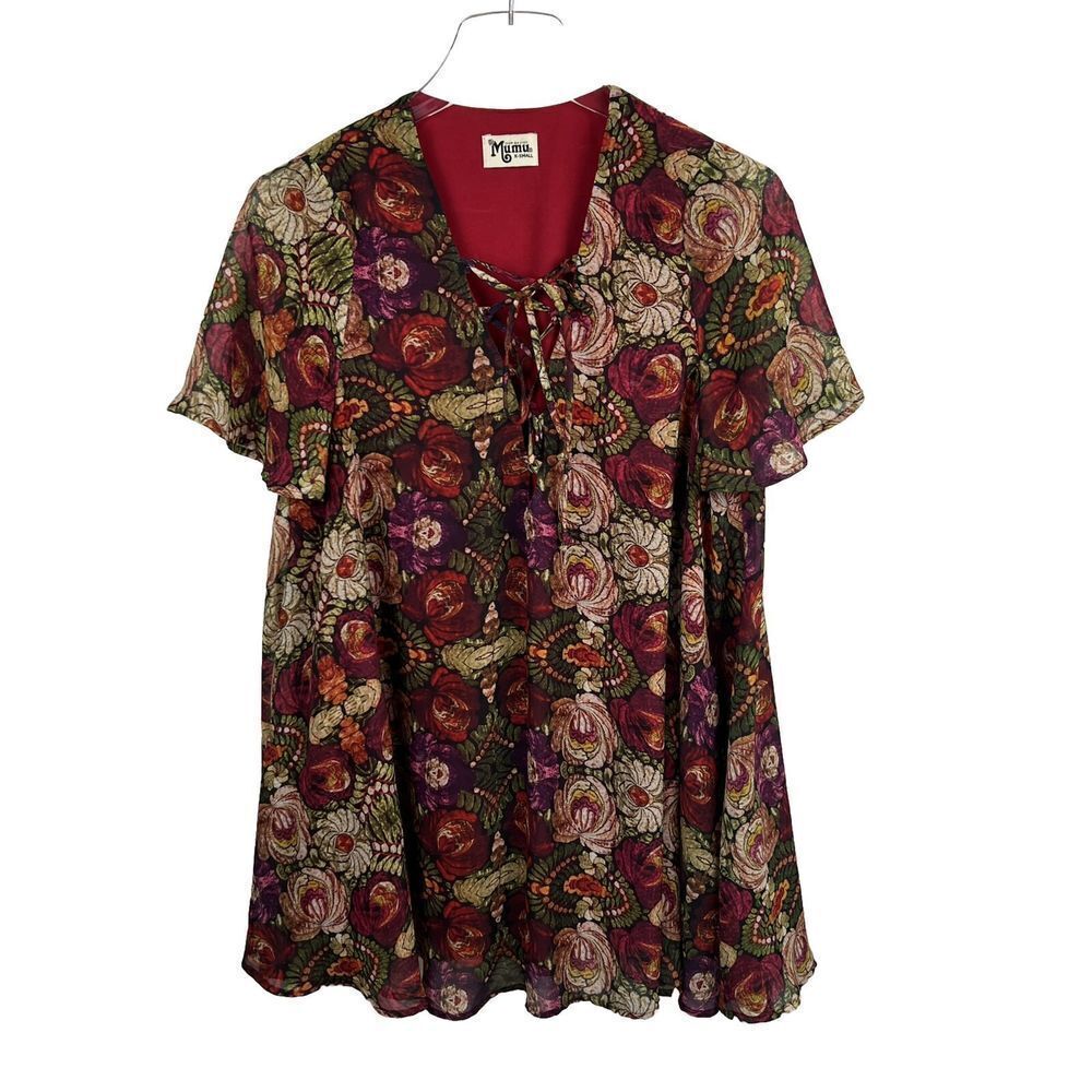 Show Me Your Mumu Tunic Dress XS Womens Rancho Vista Multicolor Print Mini Lined